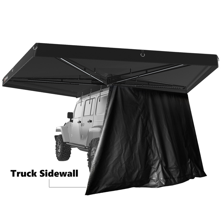 OPENROAD 270 Free Standing Awning and Sidewalls with Trunk Sidewall Openroad4wd
