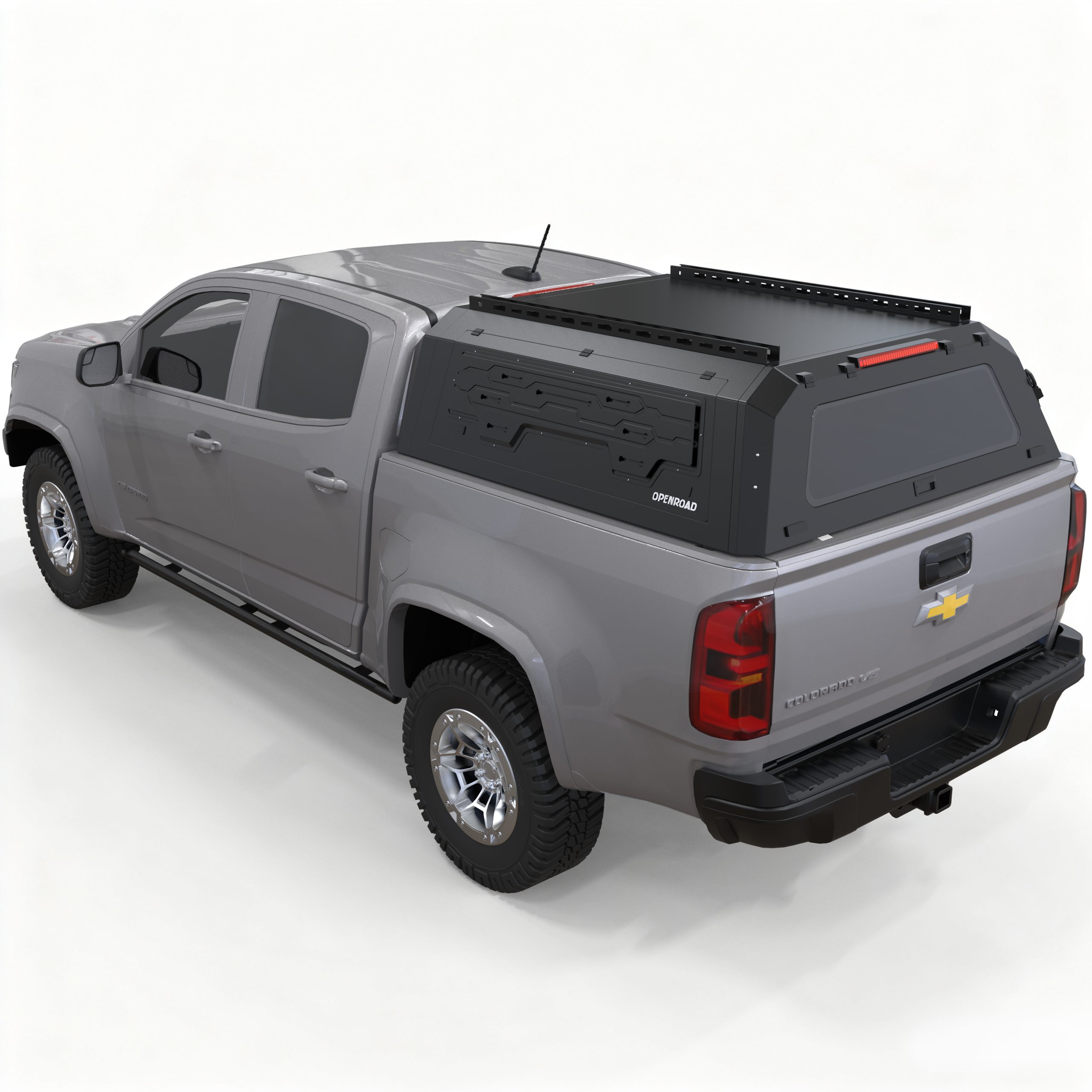 OPENROAD Truck Cap with Full Wing Doors, Extra-Large Storage, and LED Brake Light