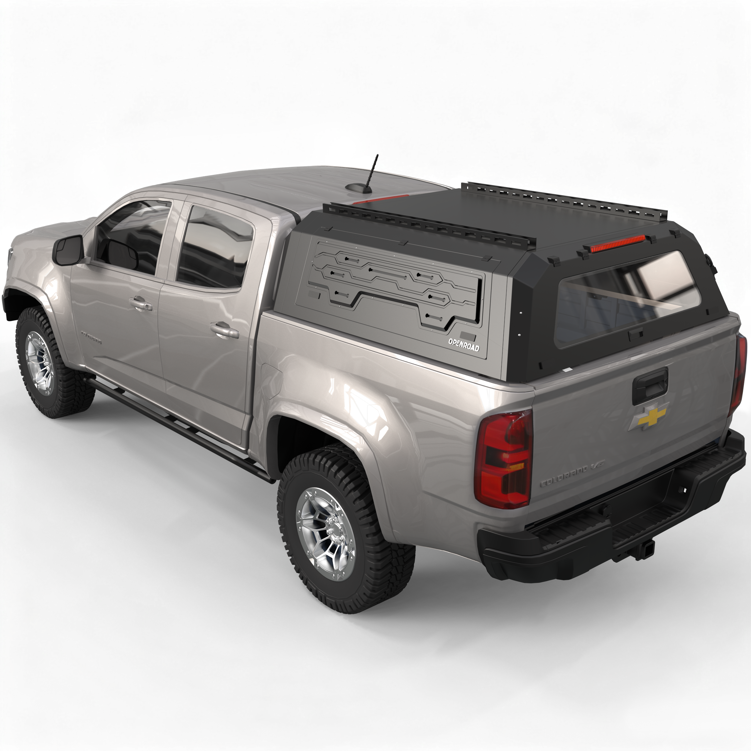 OPENROAD Truck Cap with Full Wing Doors, Extra-Large Storage, and LED Brake Light Openroad4wd