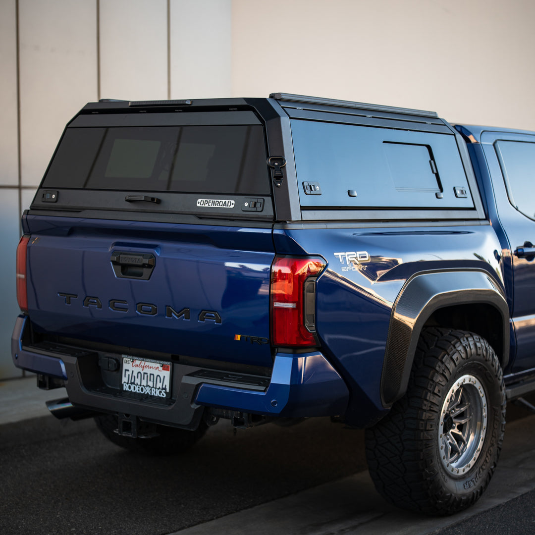 OPENROAD Sliding Glass Side Truck Cap for Toyota Tacoma (2024-2026) – 5ft Bed Openroad4wd
