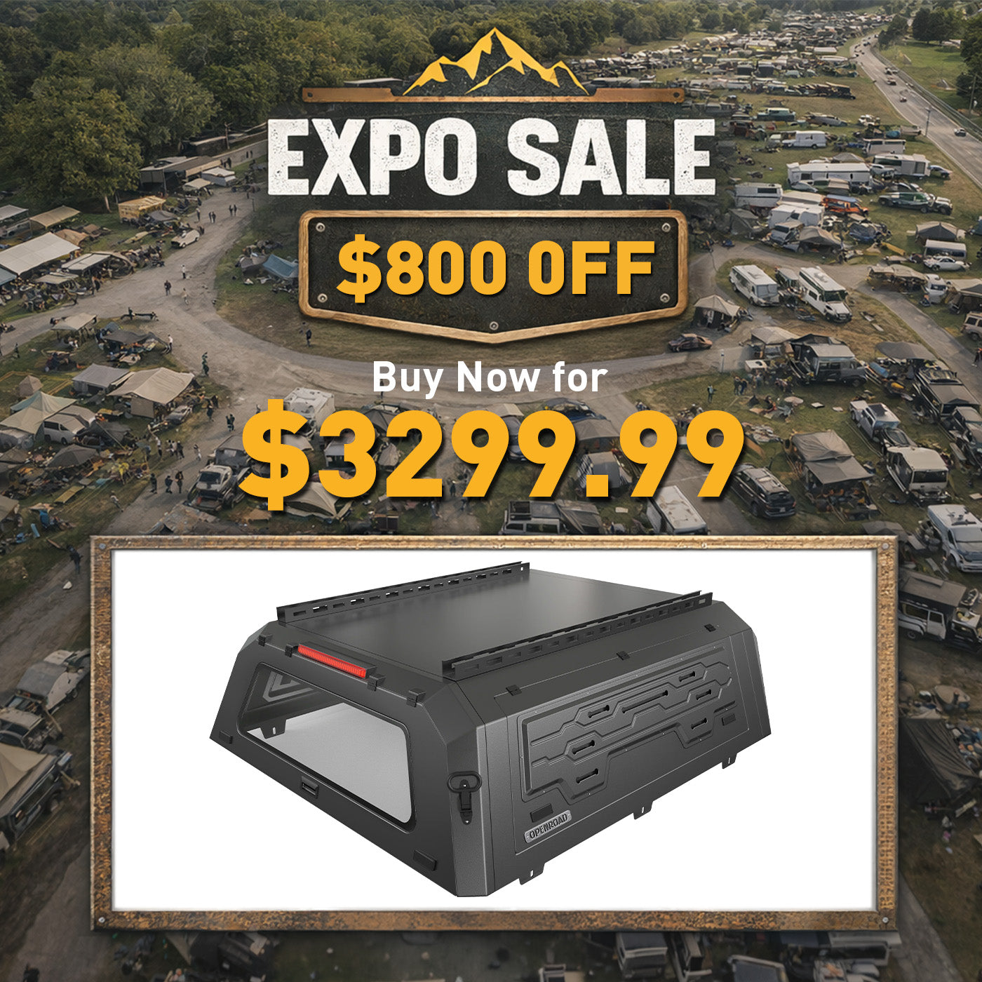 OPENROAD Aluminum Truck Cap for RAM 2500/3500 (2020-2026) – 6.5ft Bed Openroad4wd