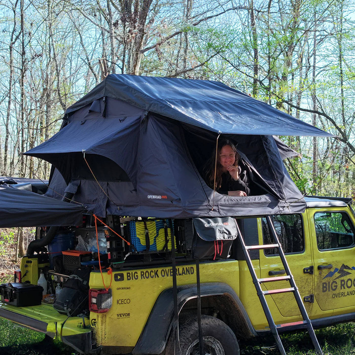 tent ok opende OPENROAD Soft Roof Top Tent – Openroad4wd