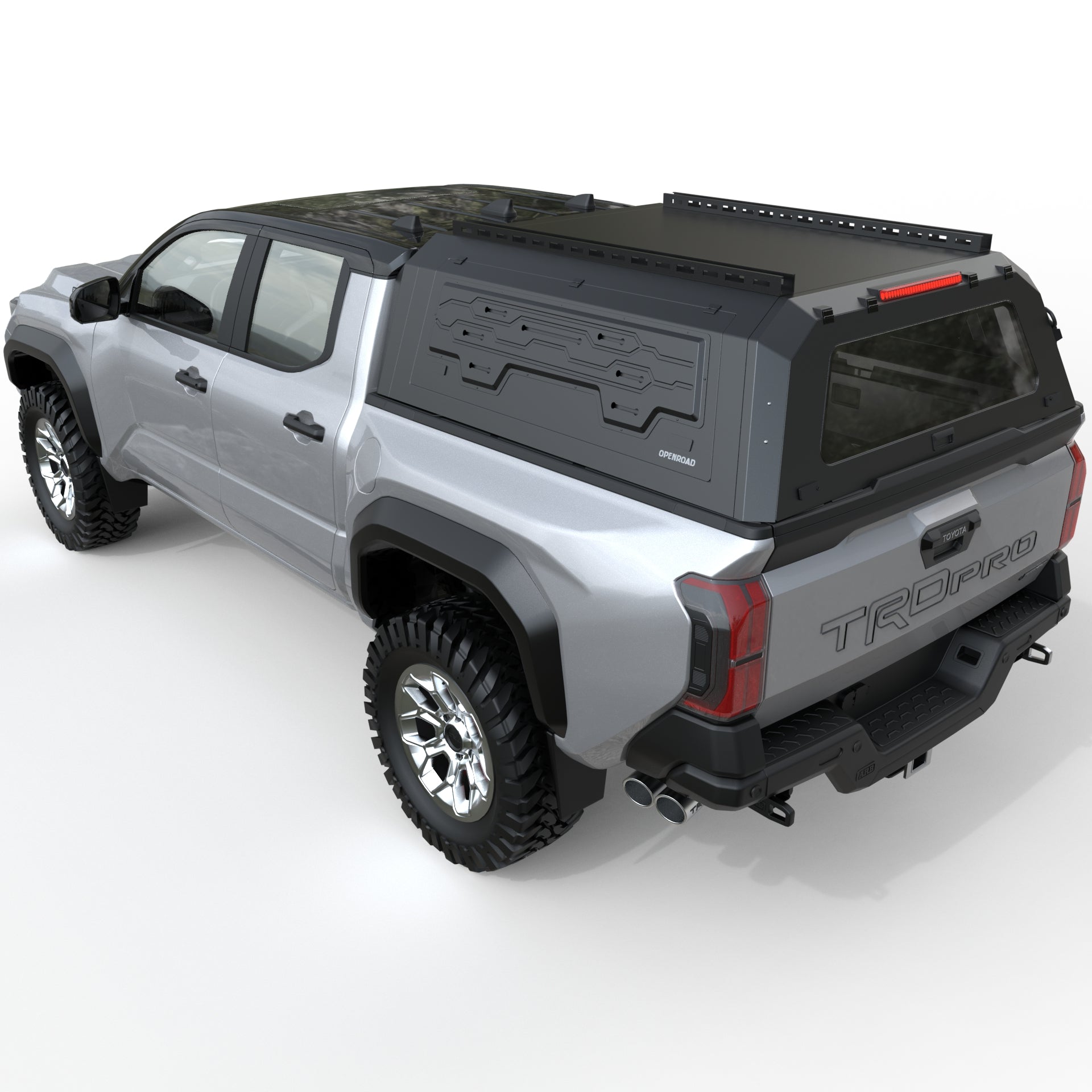 OPENROAD Truck Cap with Full Wing Doors, Extra-Large Storage, and LED Brake Light