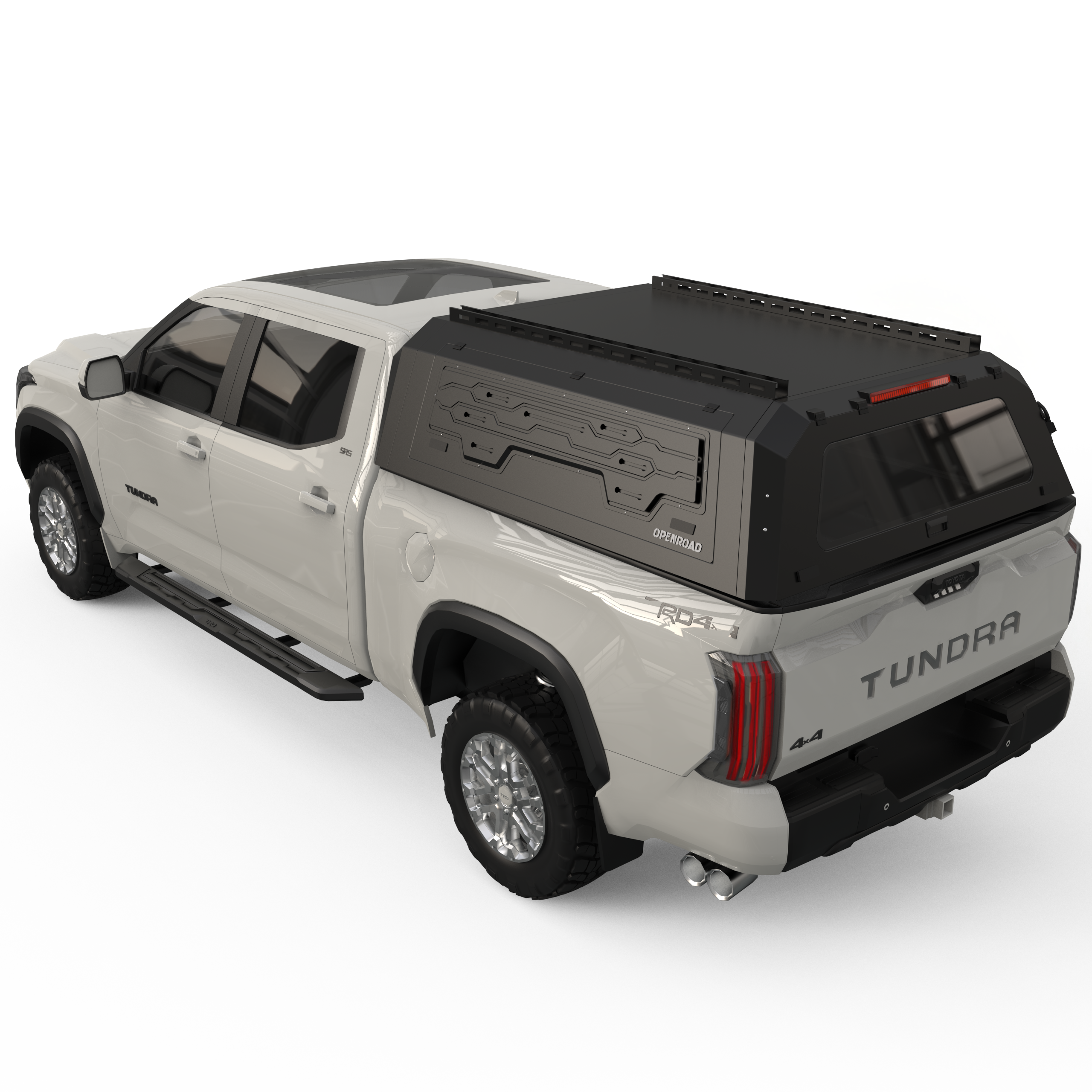OPENROAD Truck Cap with Full Wing Doors, Extra-Large Storage, and LED Brake Light