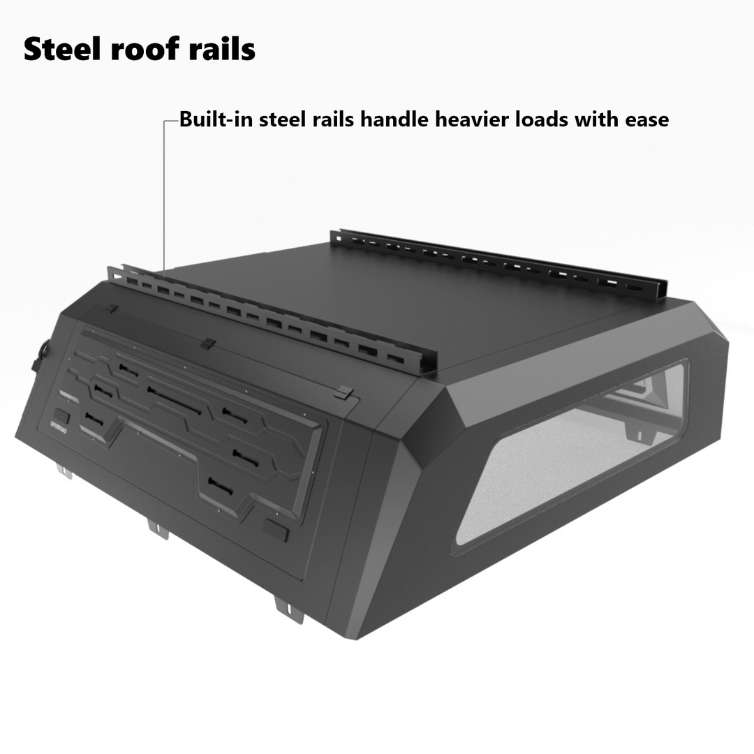 OPENROAD Truck Cap with Full Wing Doors, Extra-Large Storage, and LED Brake Light Openroad4wd