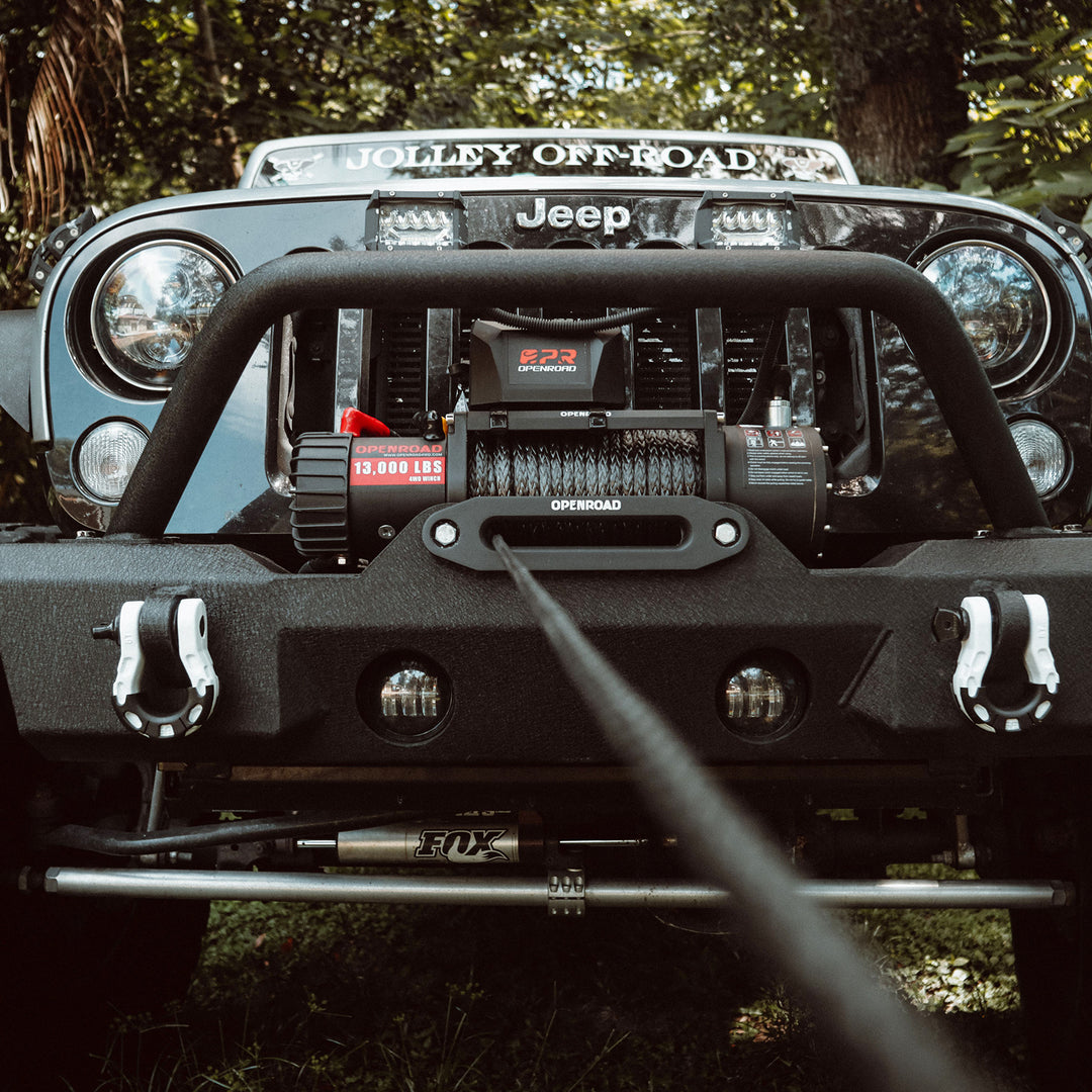 OPENROAD 13,000 lbs Winch with Synthetic Rope and 2 Wireless Remote Controllers - Panther Series 2s, Compatible with the Front Bumper Designed for a 12,000 lbs Winch winch OPENROAD   