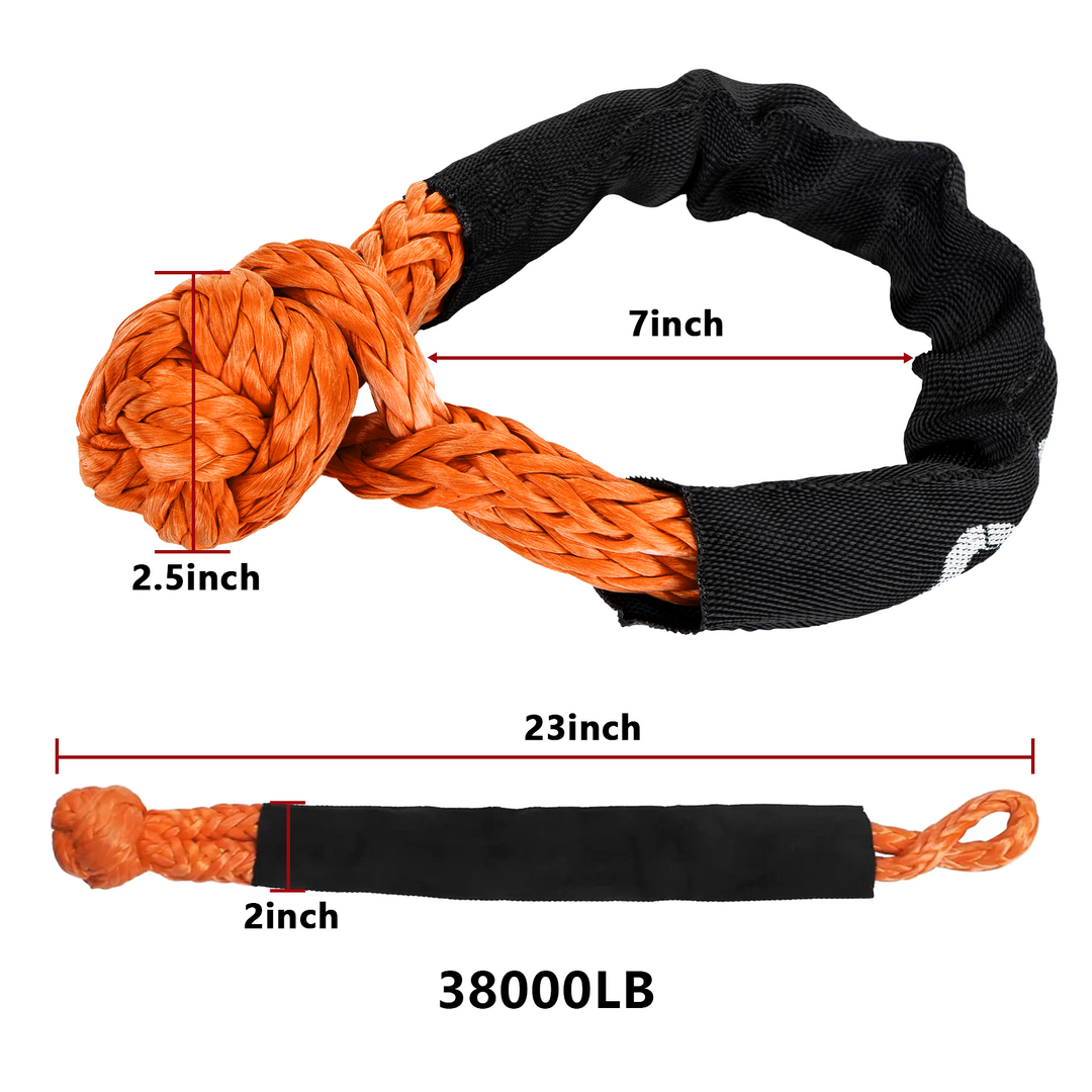 OPENROAD Synthetic Soft Shackle Rope, 2" X 23" (38,000lbs)  openroad4wd.com   