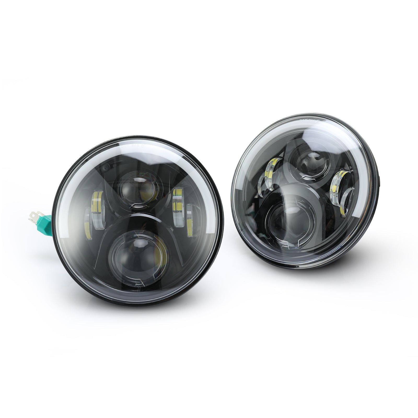 7-inch Round LED Head Light With Plug Compatible with Jeep Wrangler Jeep Cj Hummer Head Light OPENROAD   