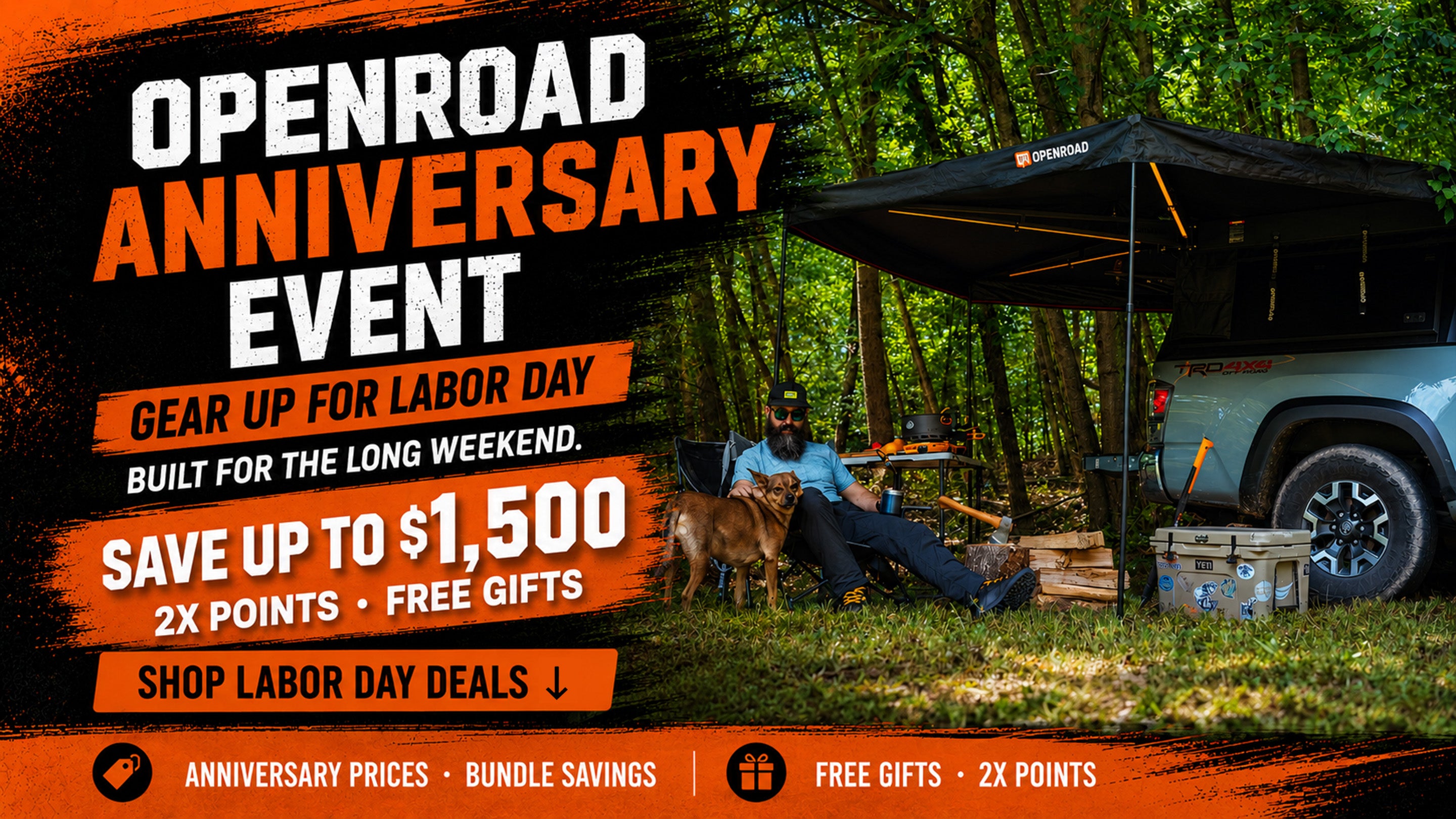 OPENROAD Anniversary Event — save up to $1,500, 2X points and free gifts
